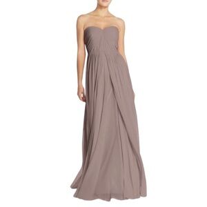 Jenny Yoo Mira Bridesmaid Dress Taupe Size 6 NEW